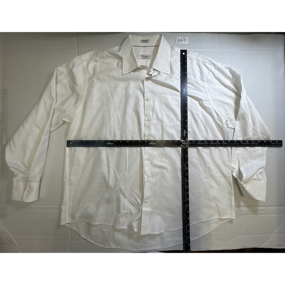 Peter Millar Crown Soft Mens 2XL White Cotton Silk Blend Button Down Shirt - Picture 3 of 4